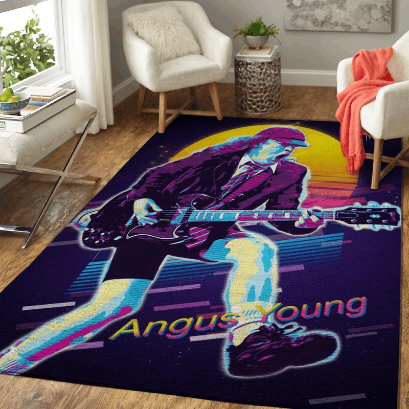 Angus Young The Band Ac Dc Music Pop Art Carpet Area Rug