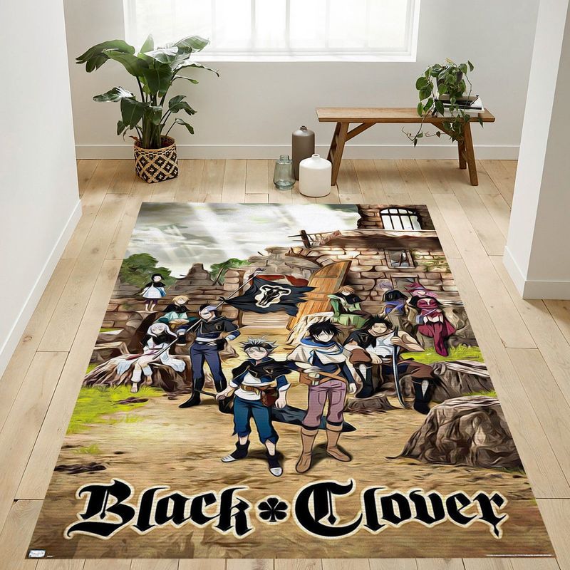 Black Clover Group Carpet Area Rug