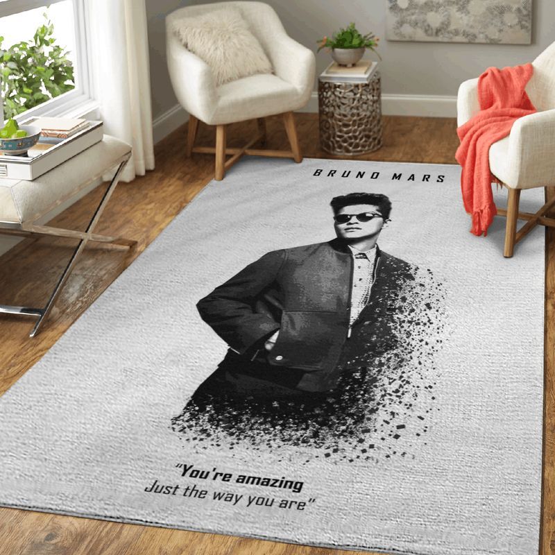 Bruno Mars Youre Amazing Just The Way You Are Art Carpet Area Rug