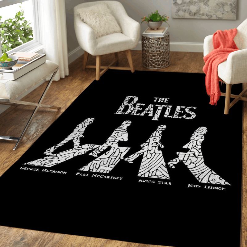 The Beatles Abbey Road Album Rock Band 1960 Carpet Area Rug