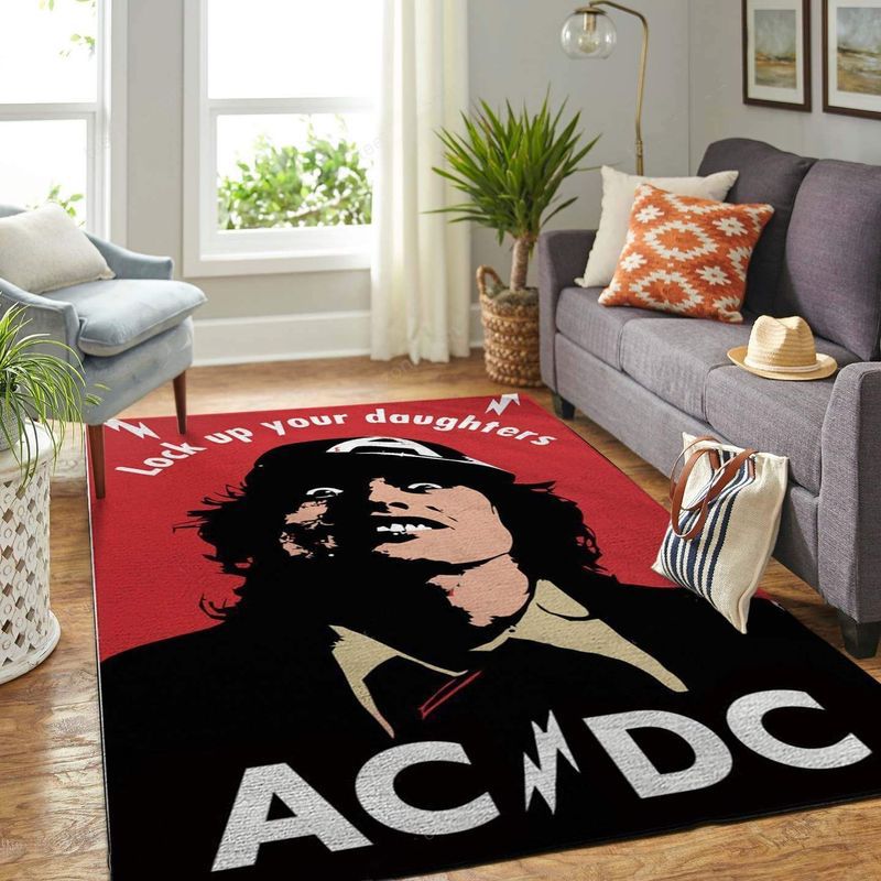 Ac Dc Hard Rock Band 3 Carpet Area Rug