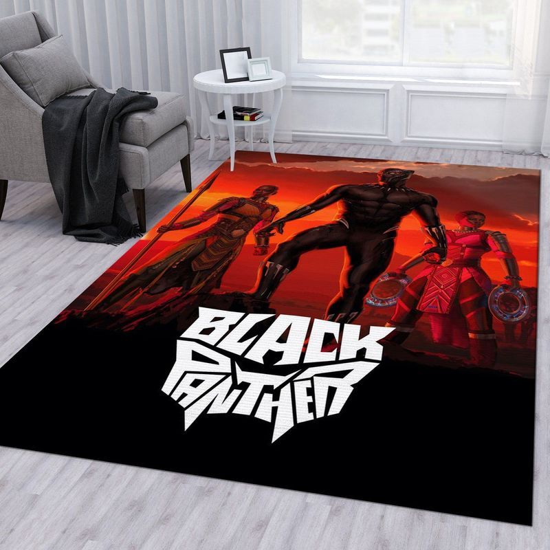 Black Panther Marvel 5 Carpet Area Rug 3