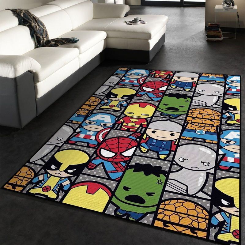 Avengers Chibi Cute Pattern Carpet Area Rug 2