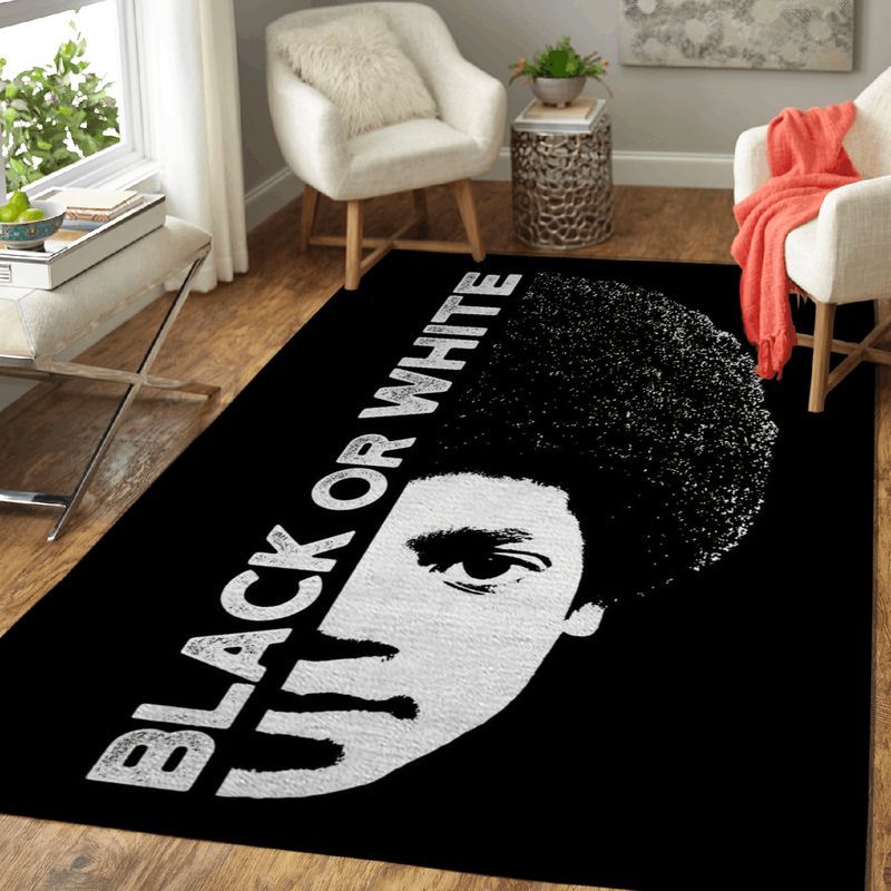Black Or White Music Art Carpet Area Rug