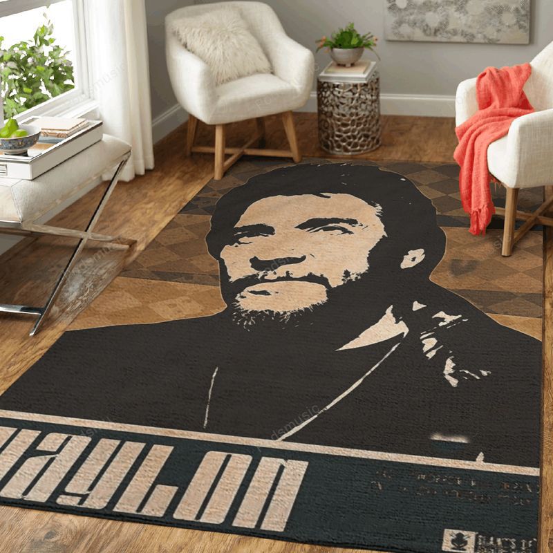 Waylon Jennings Country Music Artwork Art Carpet Area Rug