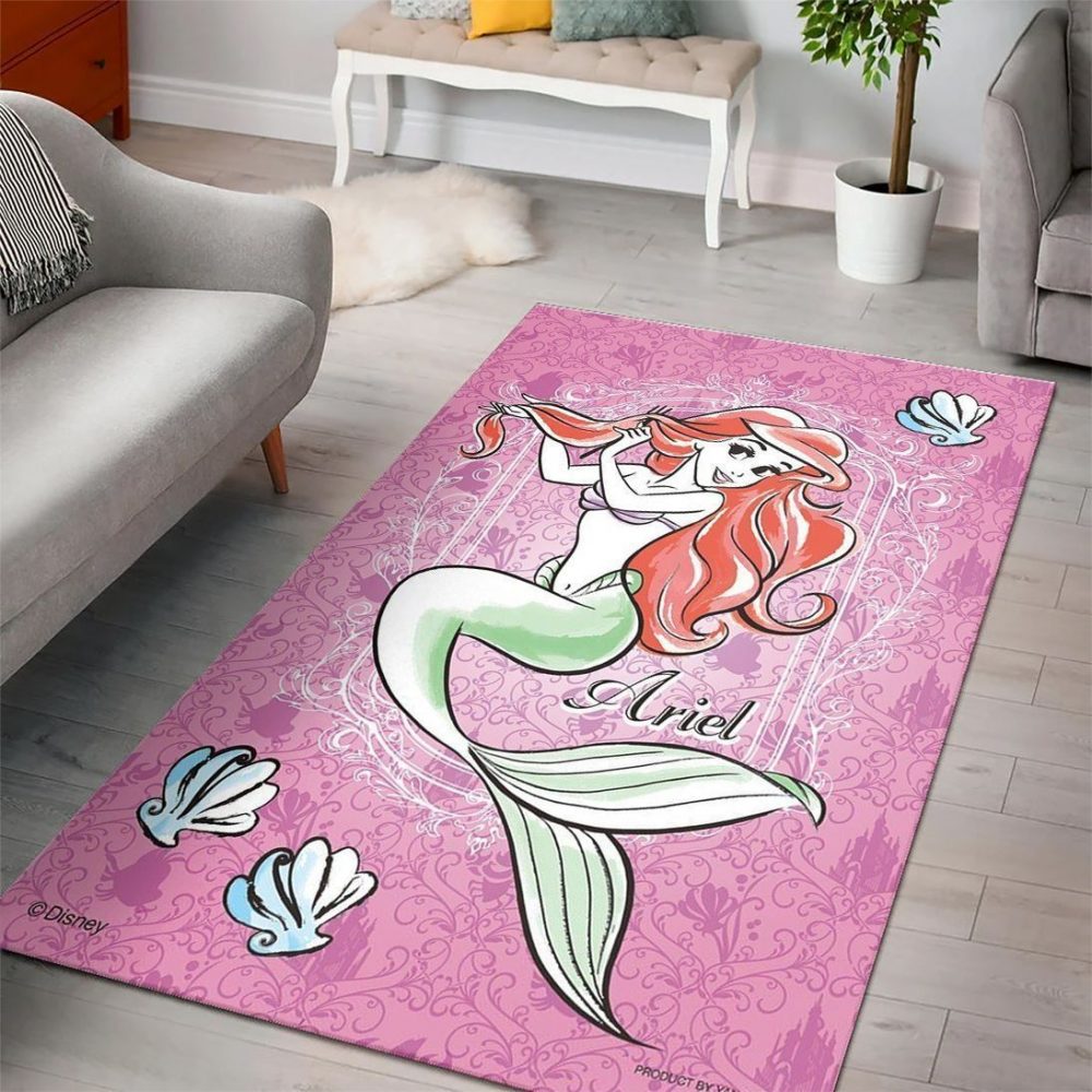 Ariel Disney Princess Characters Disney Movies 4 Carpet Area Rug