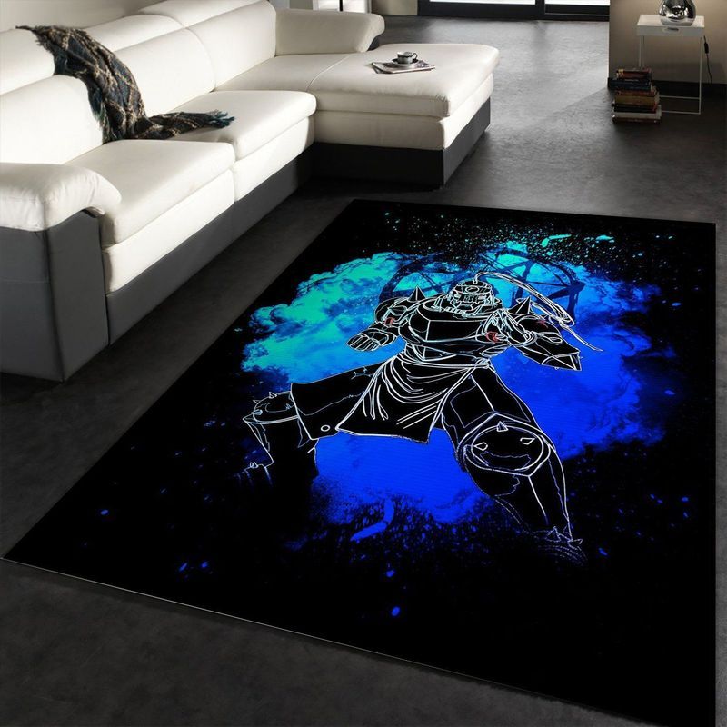 Alphonse Elric Armored Alchemist Soul Manga Hero Carpet Area Rug