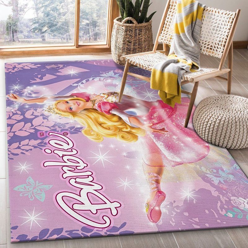 Barbie In Disney Princess Family Carpet Area Rug 2