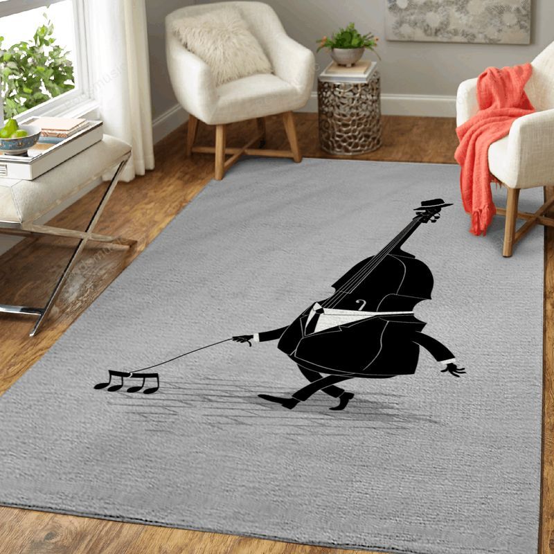 Walking Bass Music Art Carpet Area Rug
