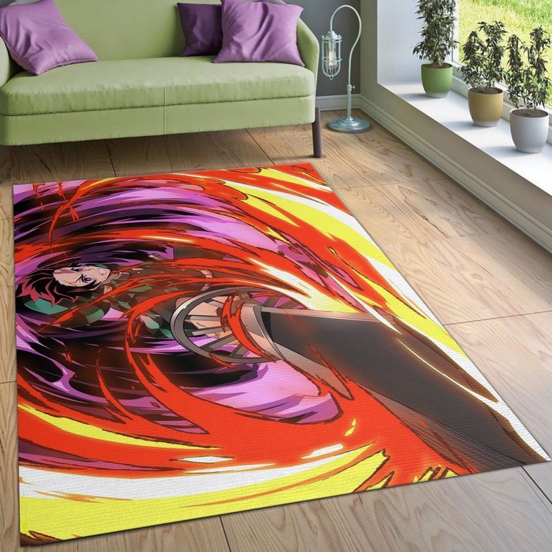 Tanjirou Demon Slayer Anime 2 Carpet Area Rug