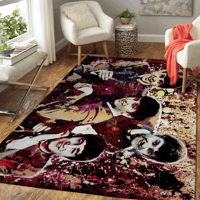 The Beatles Band members Painting IV Carpet Area Rug