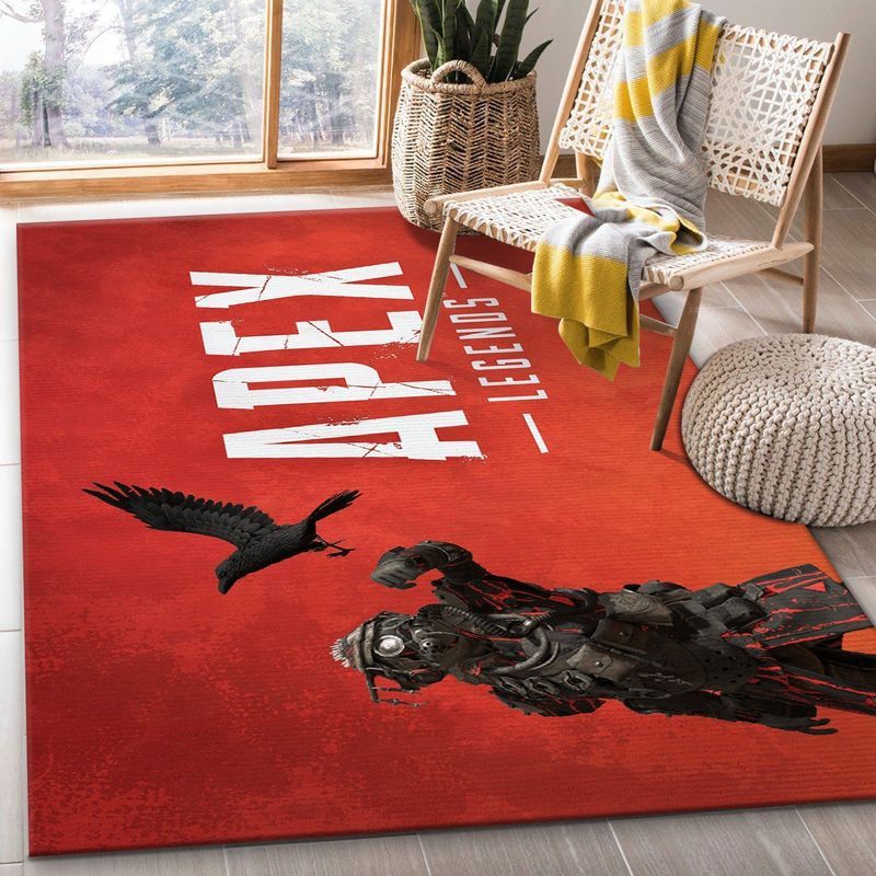 Apex Legends Blood Hound Red Crow Raven Gaming Carpet Area Rug