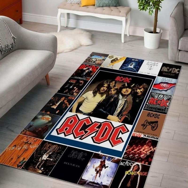 AC DC Legend Rock Band Music Studio Albums Special V1 Carpet Area Rug