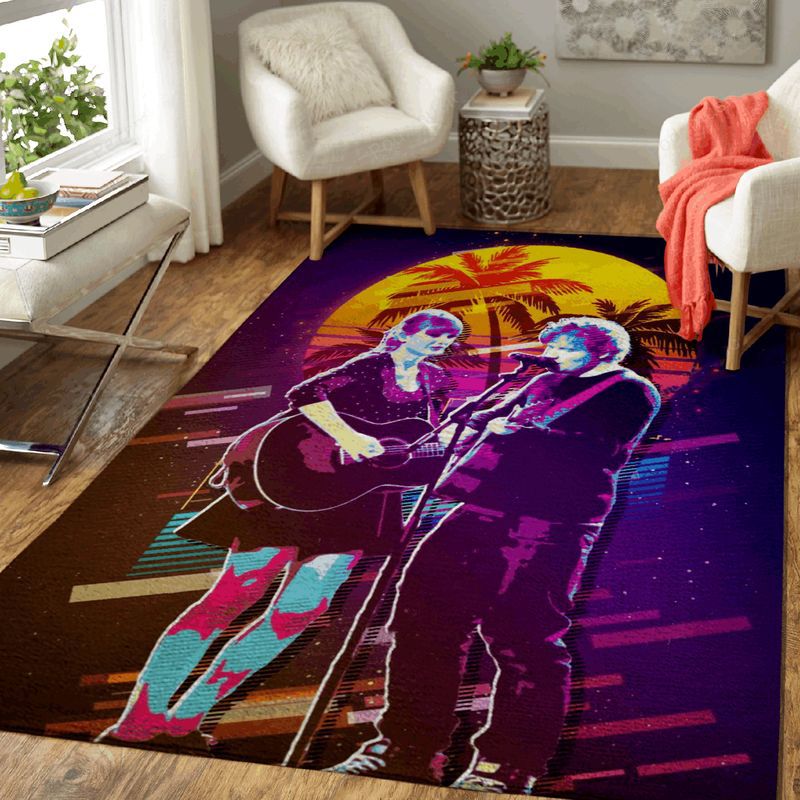 Taylor Swift And Ed Sheeran Carpet Area Rug