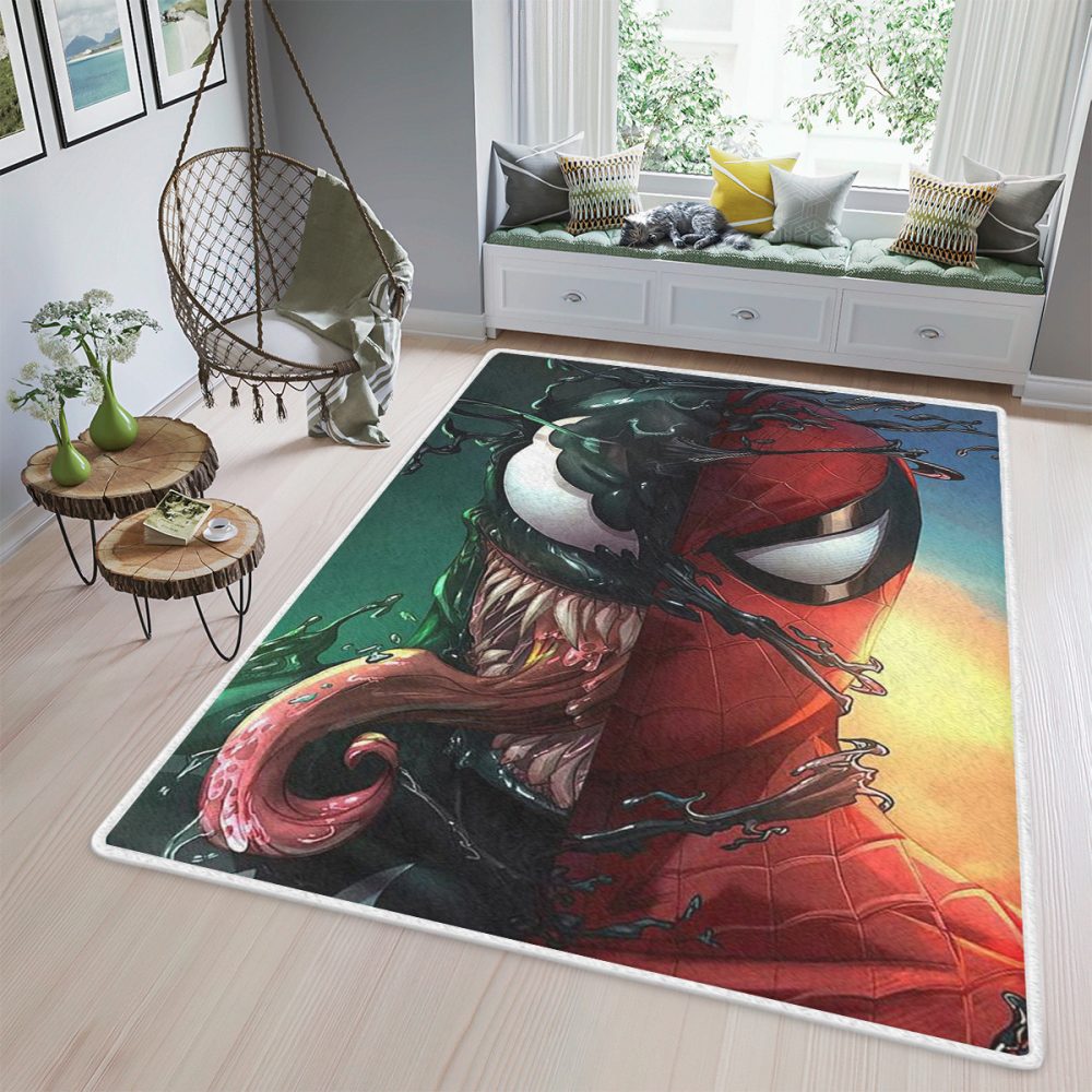 Venom And Spider Man Carpet Area Rug