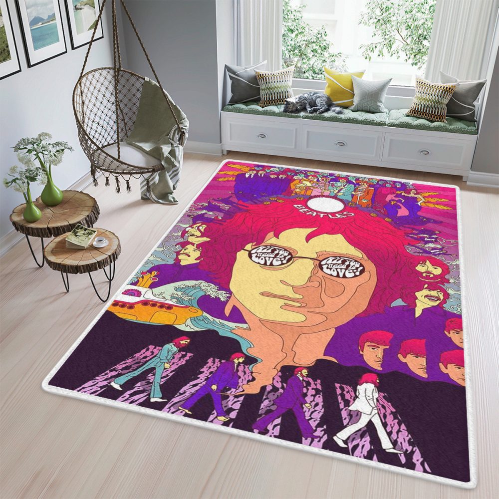 The Beatles Band All You Need Is Love The Beatles Carpet Area Rug