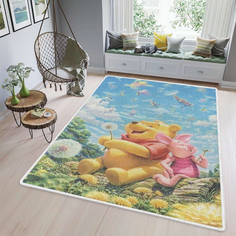 Winnie The Pooh And Piglet Dandelion Carpet Area Rug