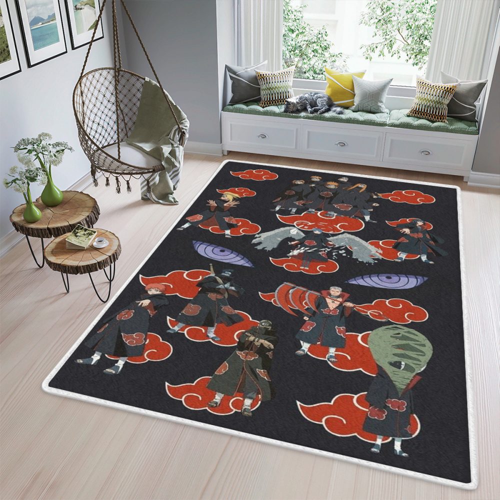 Akatsuki Fan Gift Akatsuki Team Naruto Anime Carpet Area Rug