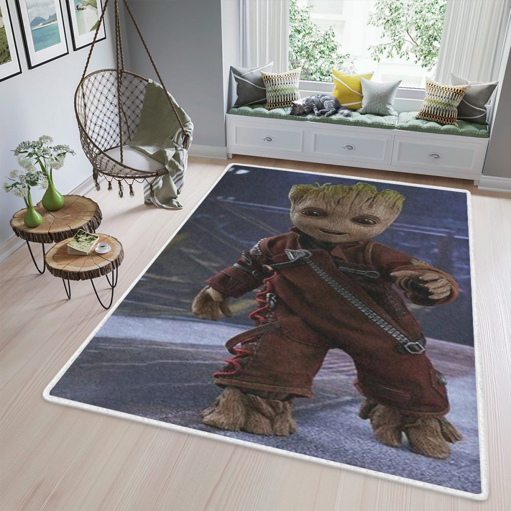 The Galaxy Baby Groot Marvel Comics Christmas Gifts Carpet Area Rug