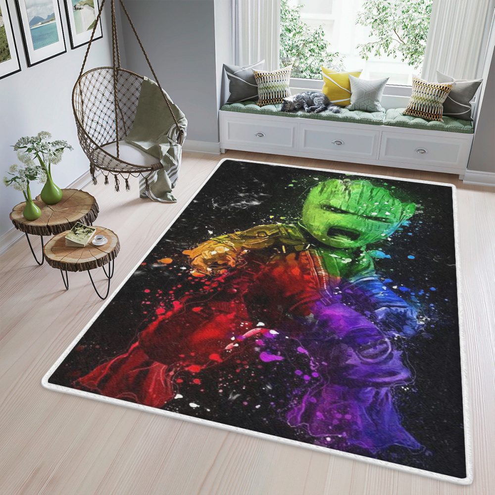 The Galaxy Baby Groot Marvel Comics Christmas 113 Gifts Carpet Area Rug