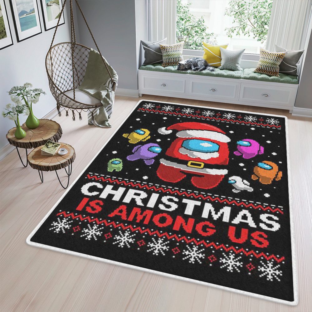 Among Us Fan Gift Among Us Christmas Carpet Area Rug