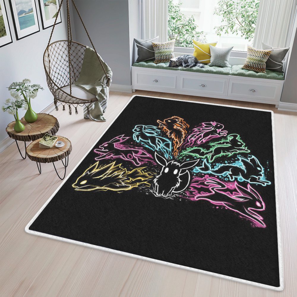 All Monsters In Pokemon Manga Neon Christmas Gifts Carpet Area Rug