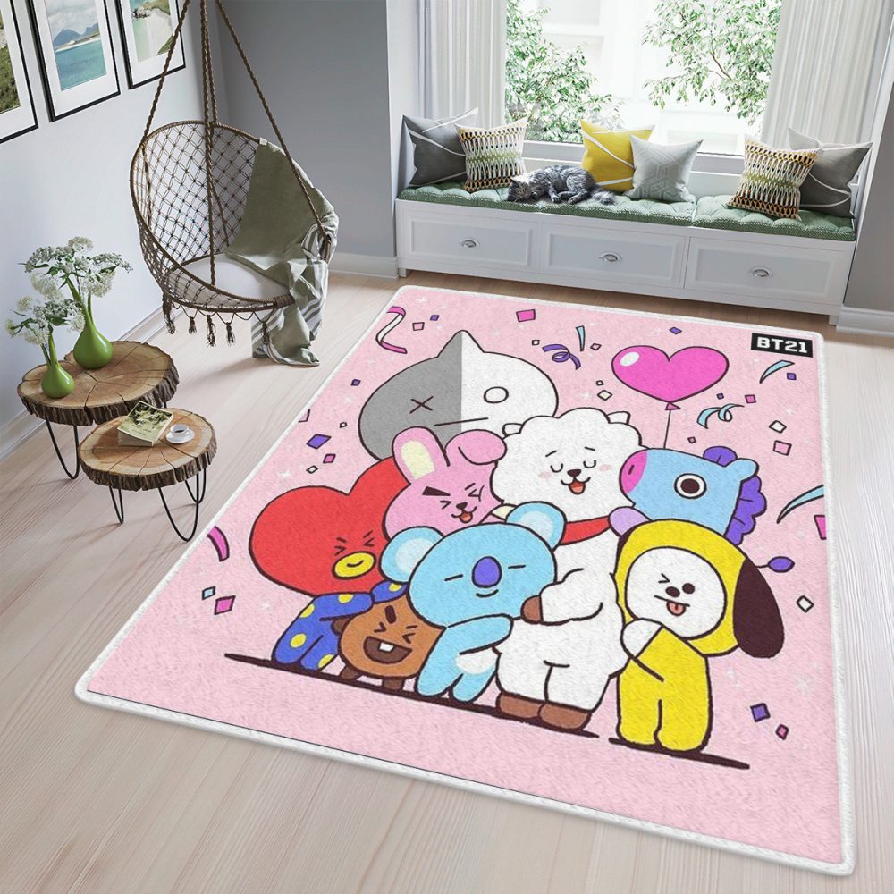 BTS BT21 Bangtan Army 22 Gift Fan Carpet Area Rug