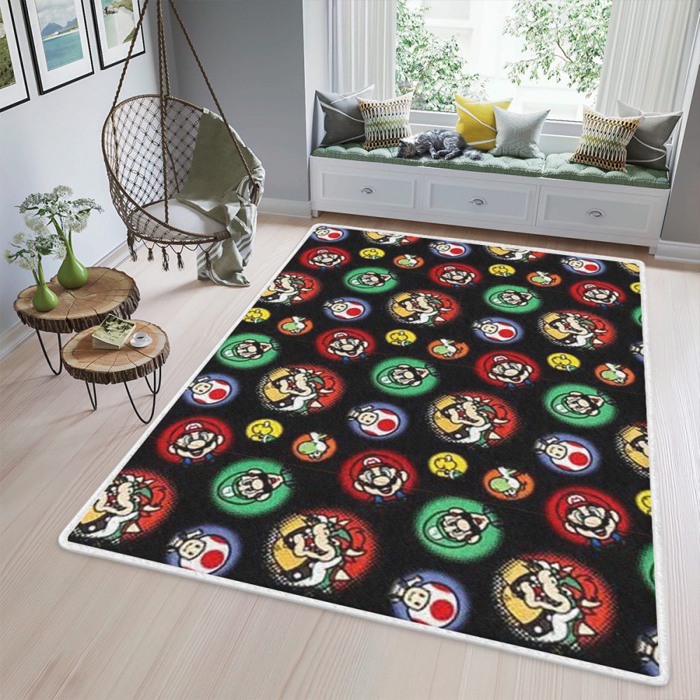 Super Mario Game Carpet Area Rug