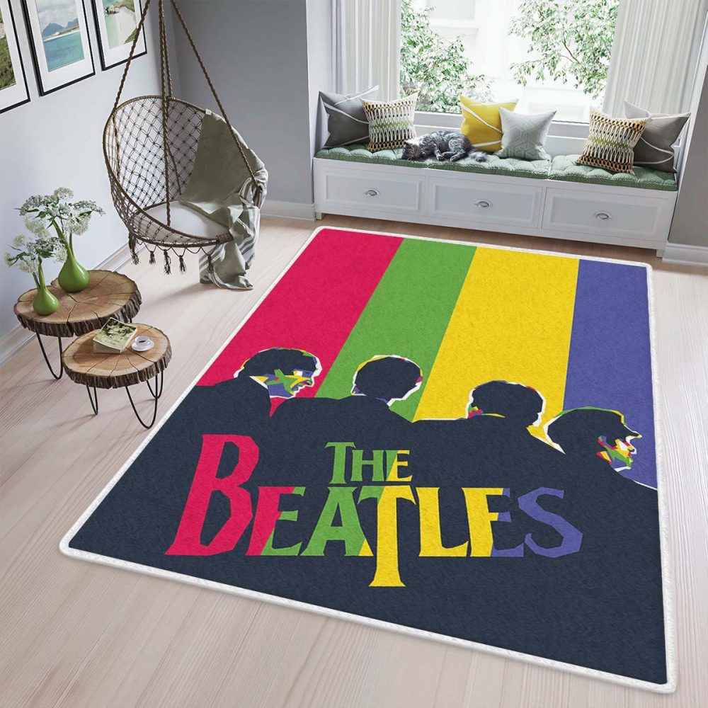 The Beatles Rock Band Colorful Carpet Area Rug