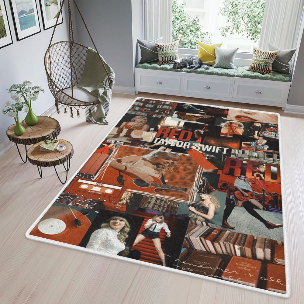 Taylor Swift Red Album Carpet Area Rug