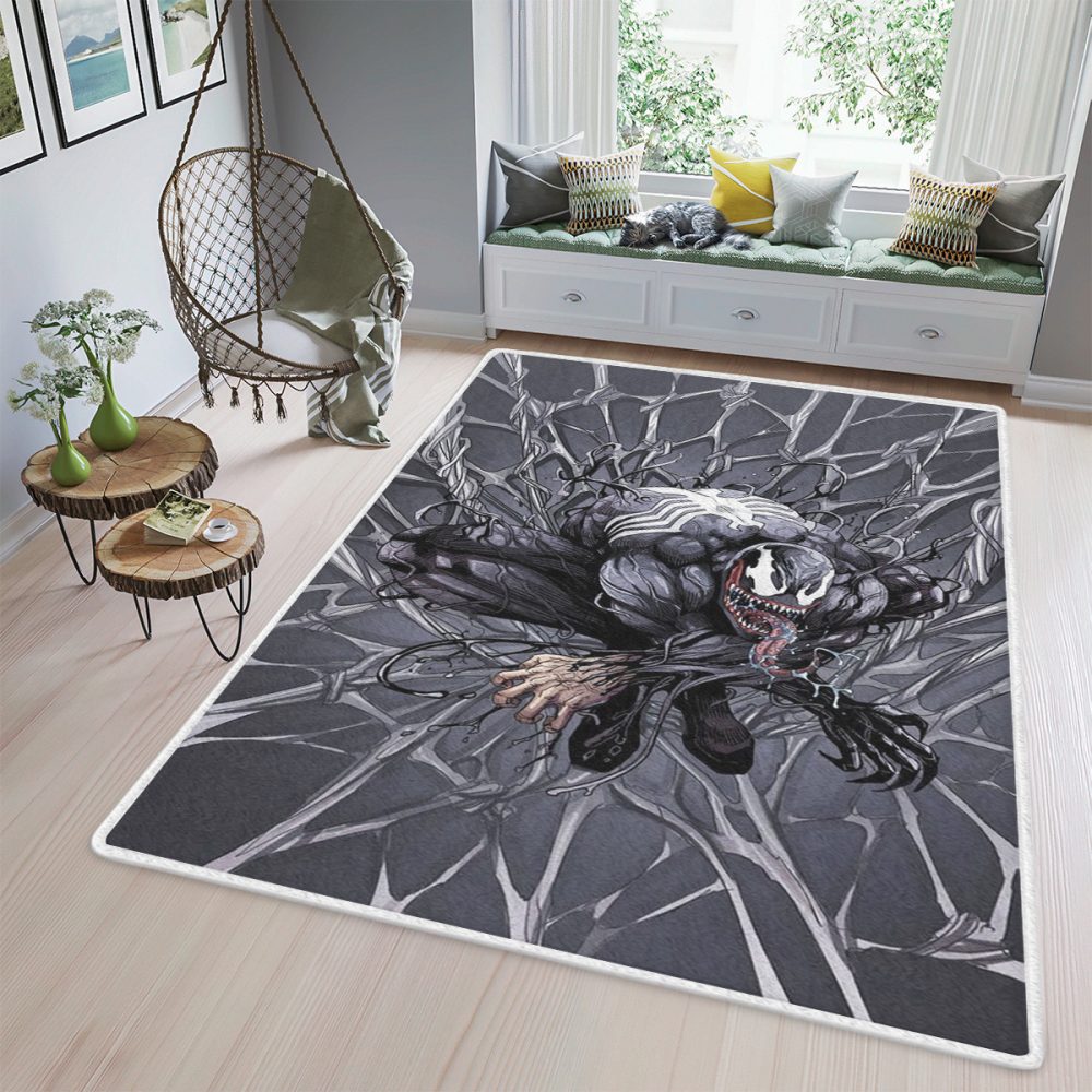 Venom Marvel Movie 2 Fan Gift Venom Marvel Movie Carpet Area Rug