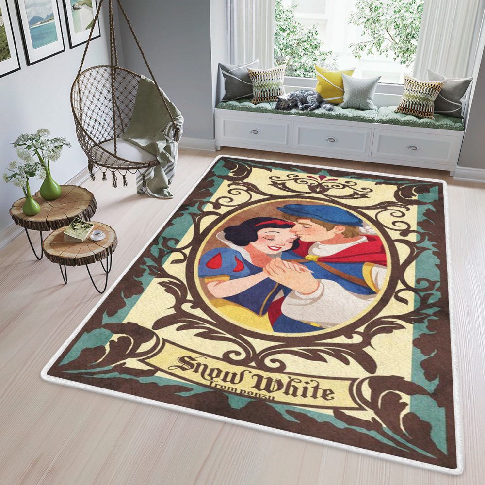 Couple Love Snow White And Prince Disney Christmas GiftSnow White and the Seven Dwarfs Carpet Area Rug