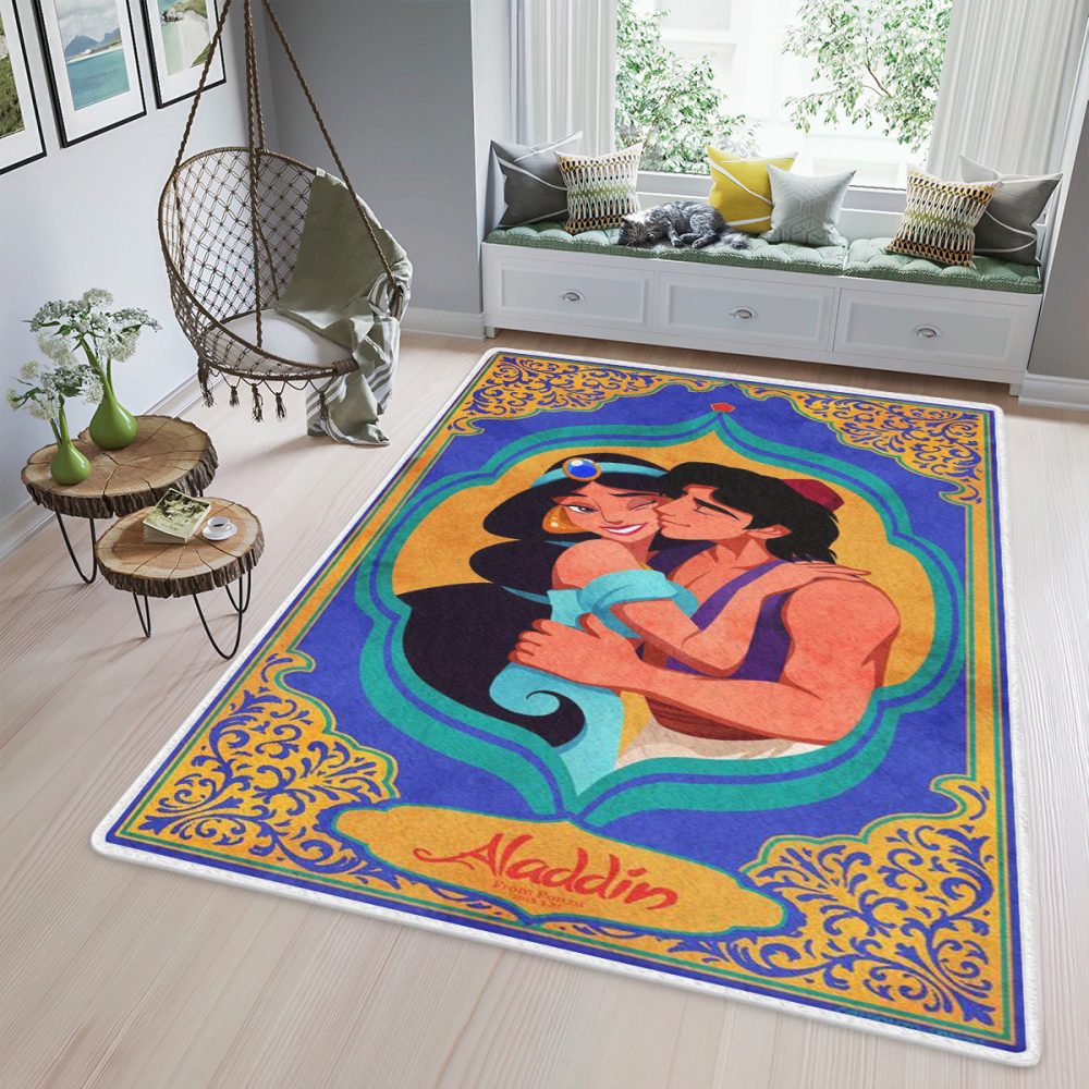 Couple Love Aladdin And Jasmine Disney Christmas GiftAladdin and the Wonderful Lamp Carpet Area Rug