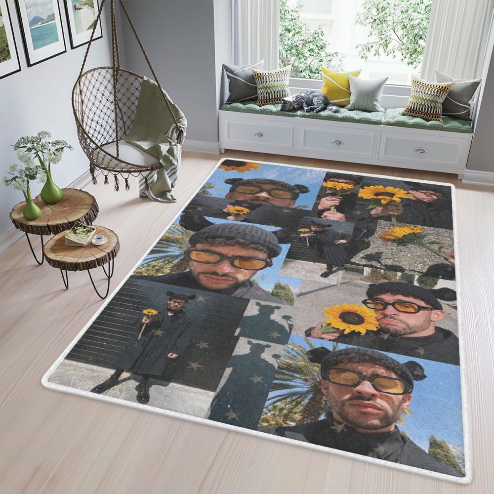 Bad Bunny Rapper Thank You For The Memories Christmas Gifts LoverBad Bunny Carpet Area Rug