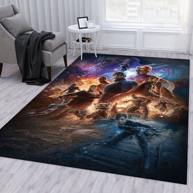 Avenger Marvel Superhelden kämpfen im Weltraum Carpet Area Rug
