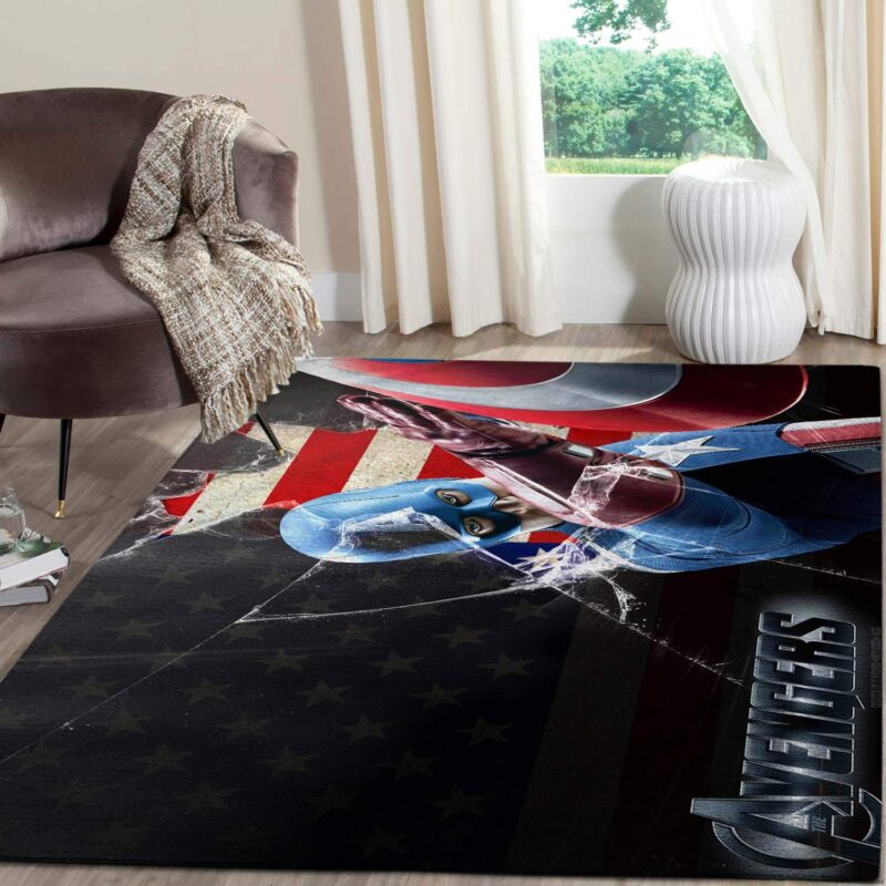 Avengers Marval Die Kraft Von Captain Carpet Area Rug