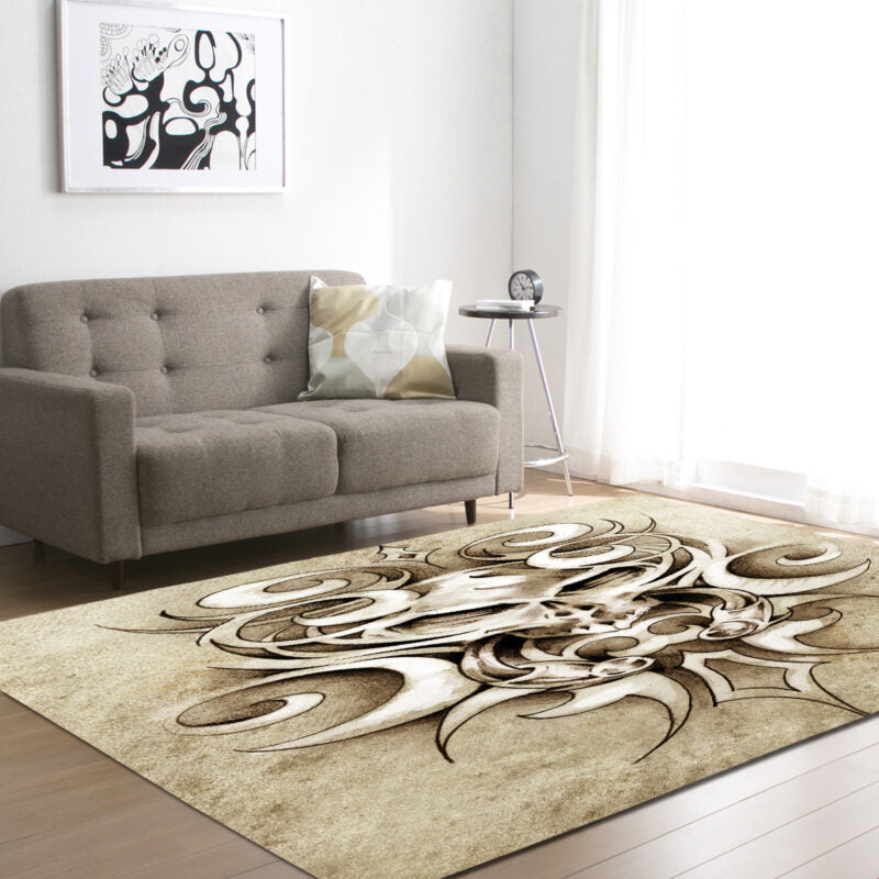 Bunt gefarbter Schadel Carpet Area Rug