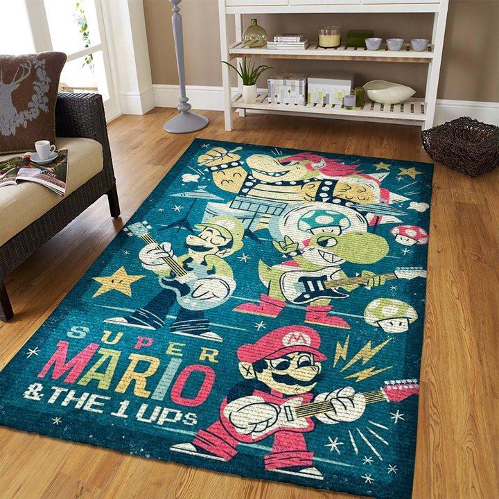 Super Mario Die 1 Ups Carpet Area Rug