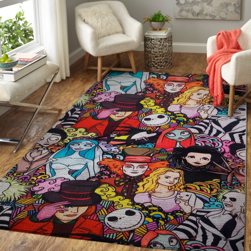 Tim Burton Charaktere Halloween Carpet Area Rug