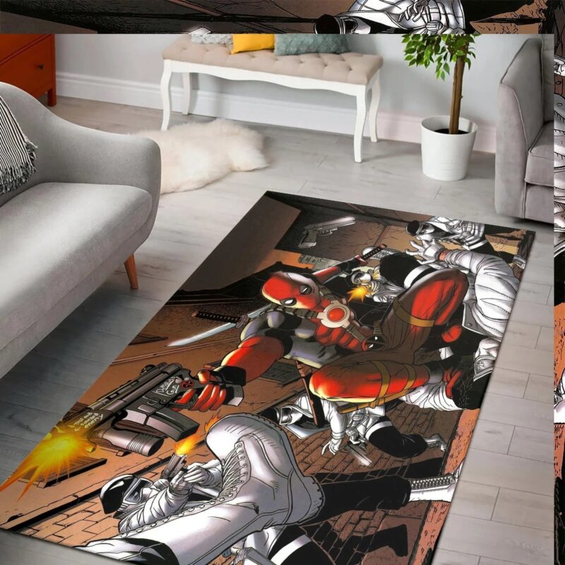 Waffen Comics Katana Deadpool Wade Carpet Area Rug