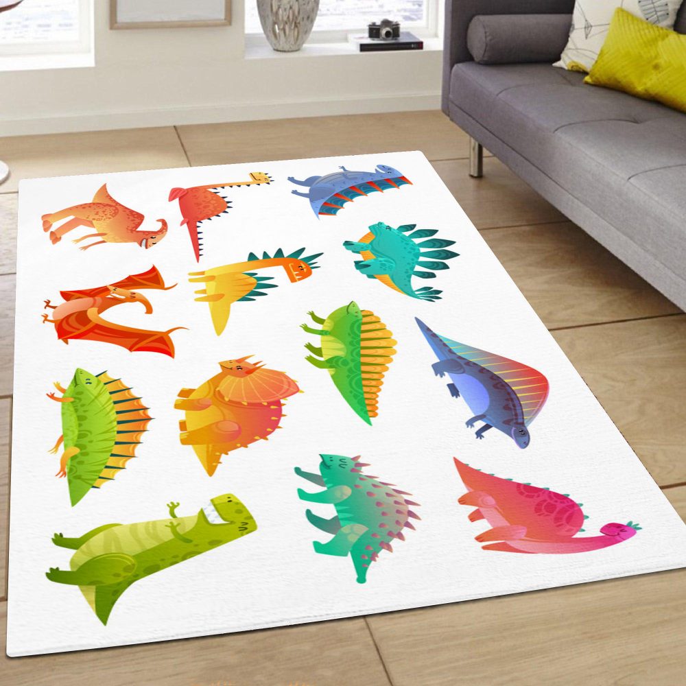 dinosaur printed rug
