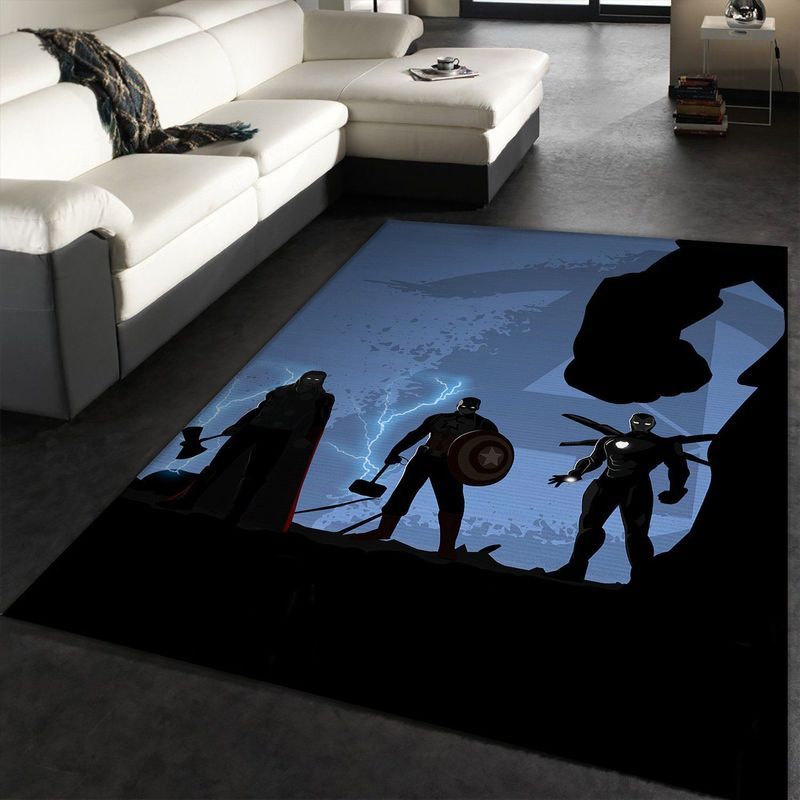 Thor Captain America Iron Man Hulk Marvel Studios Carpet Area Rug