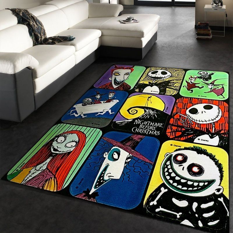 The Nightmare Before Christmas Movie Characters Carpet Area Rug
