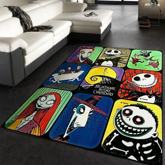 The Nightmare Before Christmas Movie Characters Carpet Area Rug