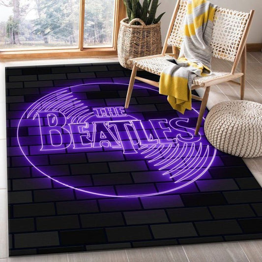 The Beatles Neon Sign Leg Light Vinyl plate Carpet Area Rug