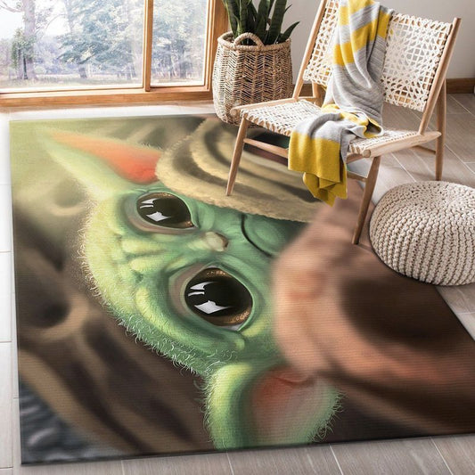 Baby Yoda Stars War Cute Carpet Area Rug