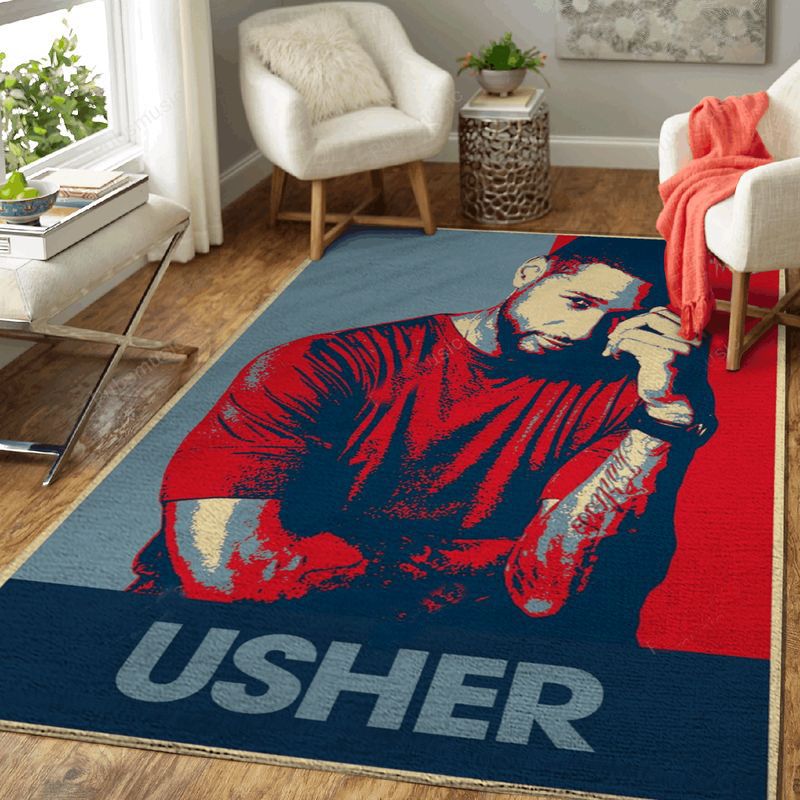 Usher Pop Music Art Carpet Area Rug