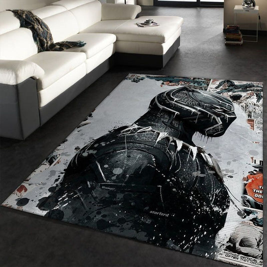 Black Panther Marvel 4 Carpet Area Rug