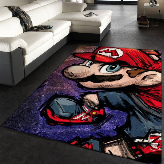 Super Mario Bros Nintendo Switch Gaming Collection Carpet Area Rug