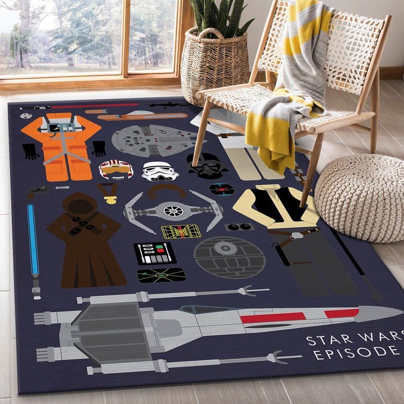 Star Wars Episode 4 Classic Logo Carpet Area Rug